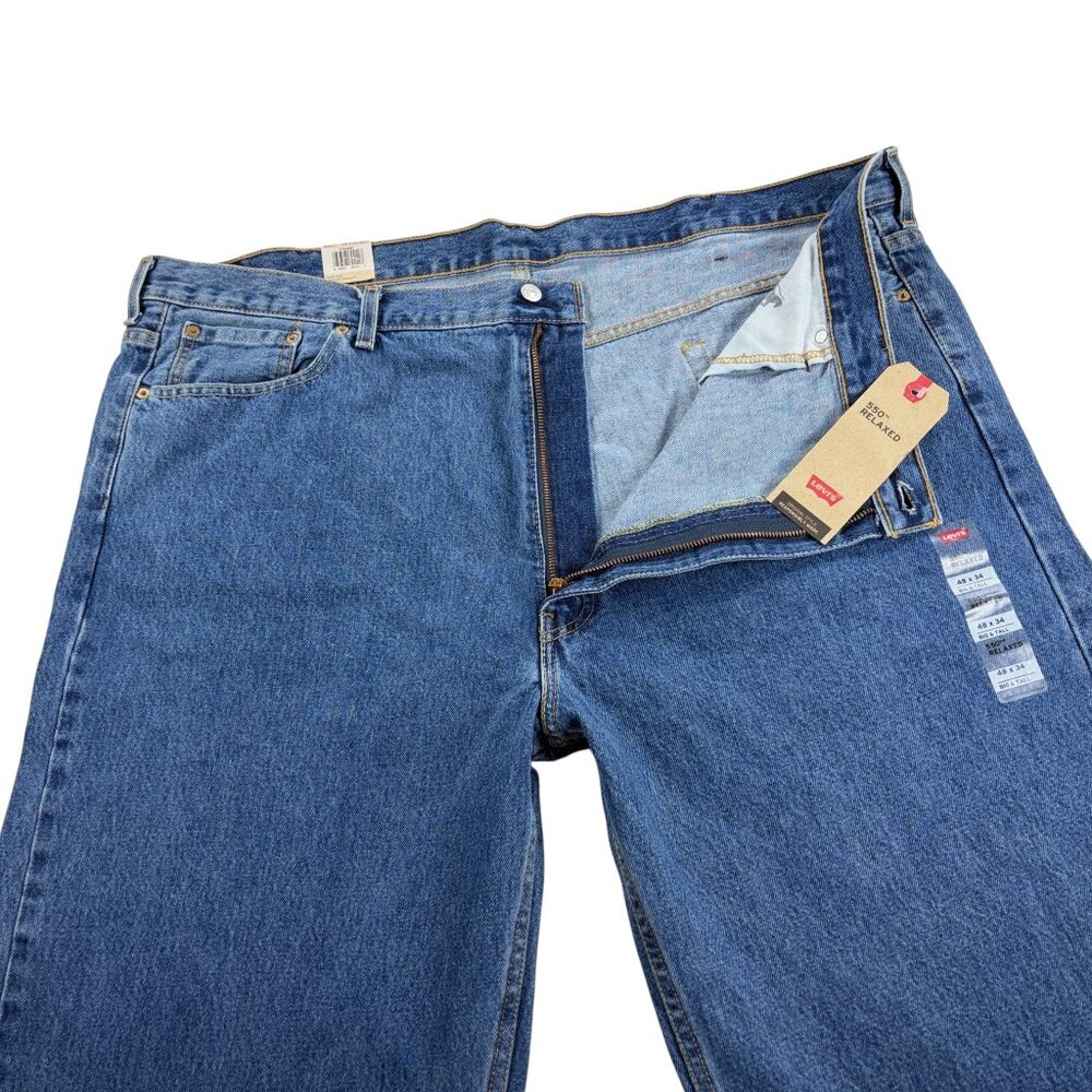 Levis 550 Relaxed Fit Tapered Leg Denim Jeans Mens Big & Tall Size 48 x 34 NWT
